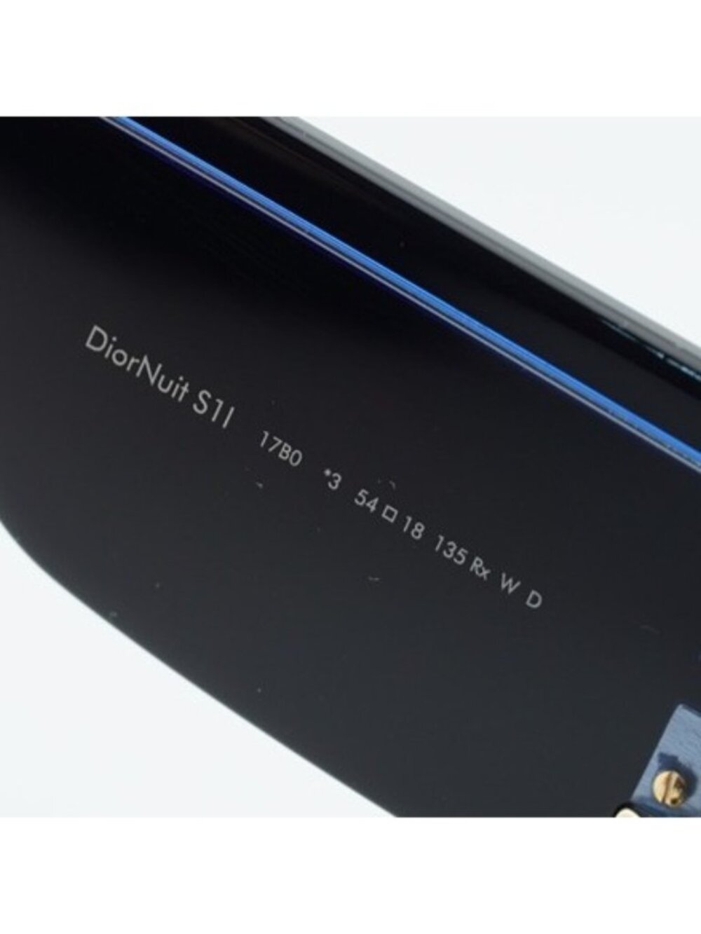 Dior DIORNUIT S1I 17B0 Sunglasses Black Square Frame, Blue Lenses - Picture 10 of 12